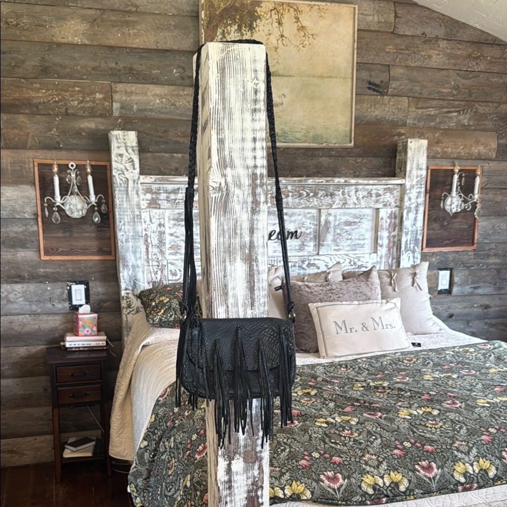 Old Gringo Black Fringe Crossbody Bag